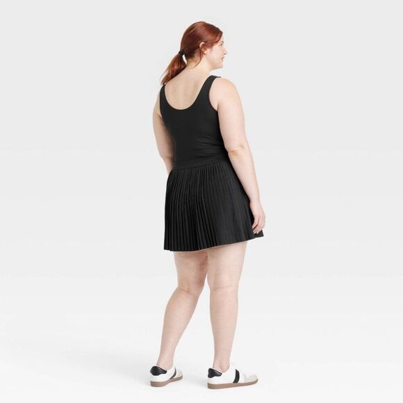 Open Box - All In Motion - Women's Pleated Active Dress - All In M Black - Picture 4 of 4